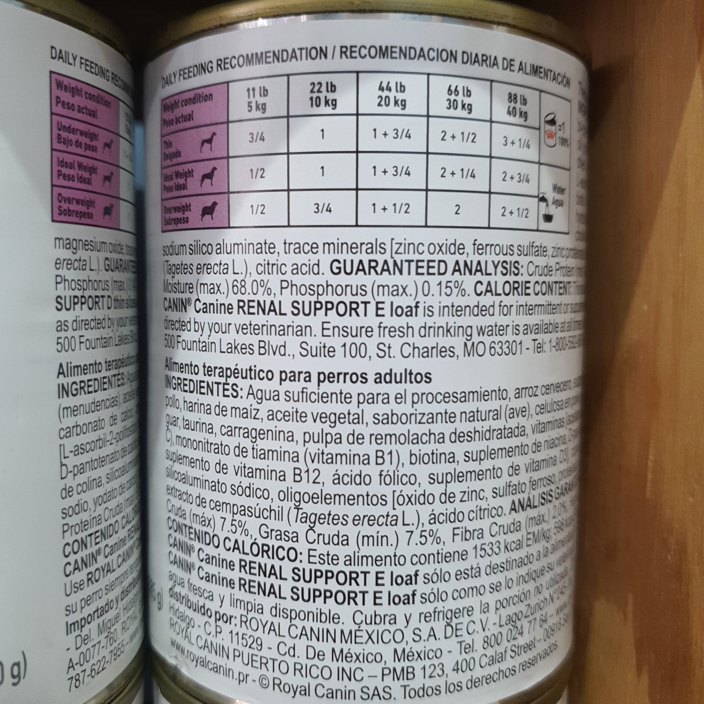 Lata Renal support E royal cannin perro