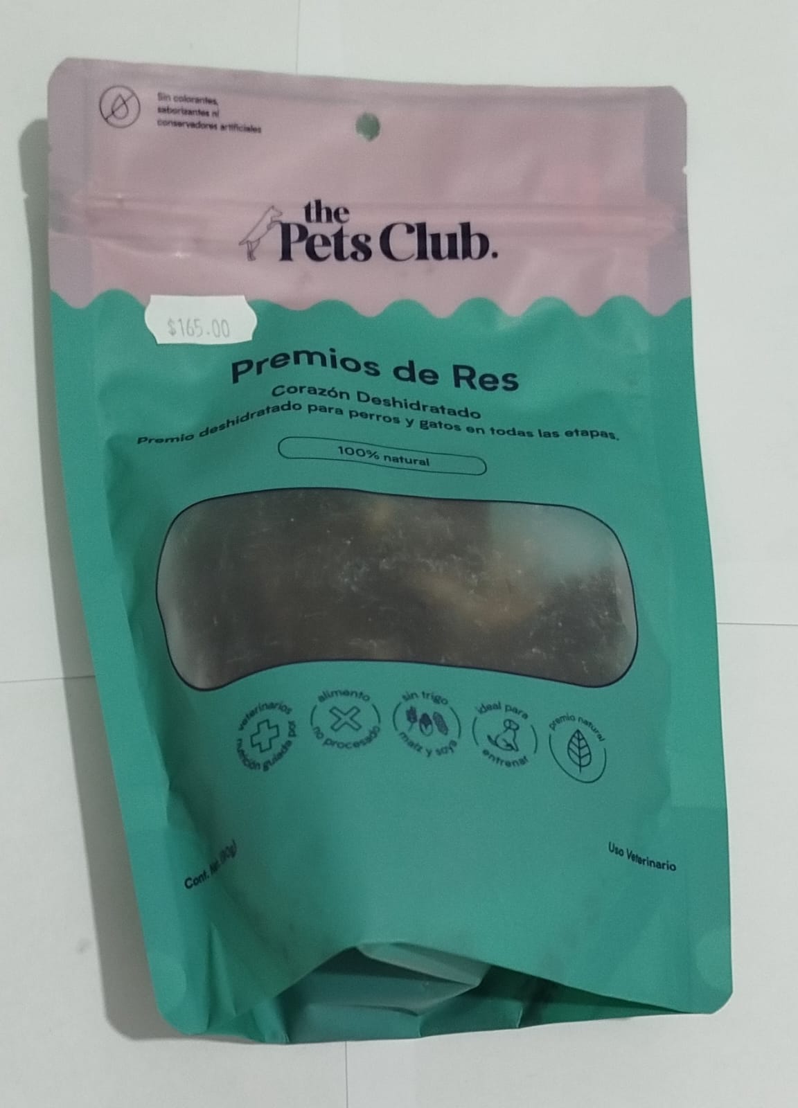 Corazón de res deshidratados de PETS CLUB