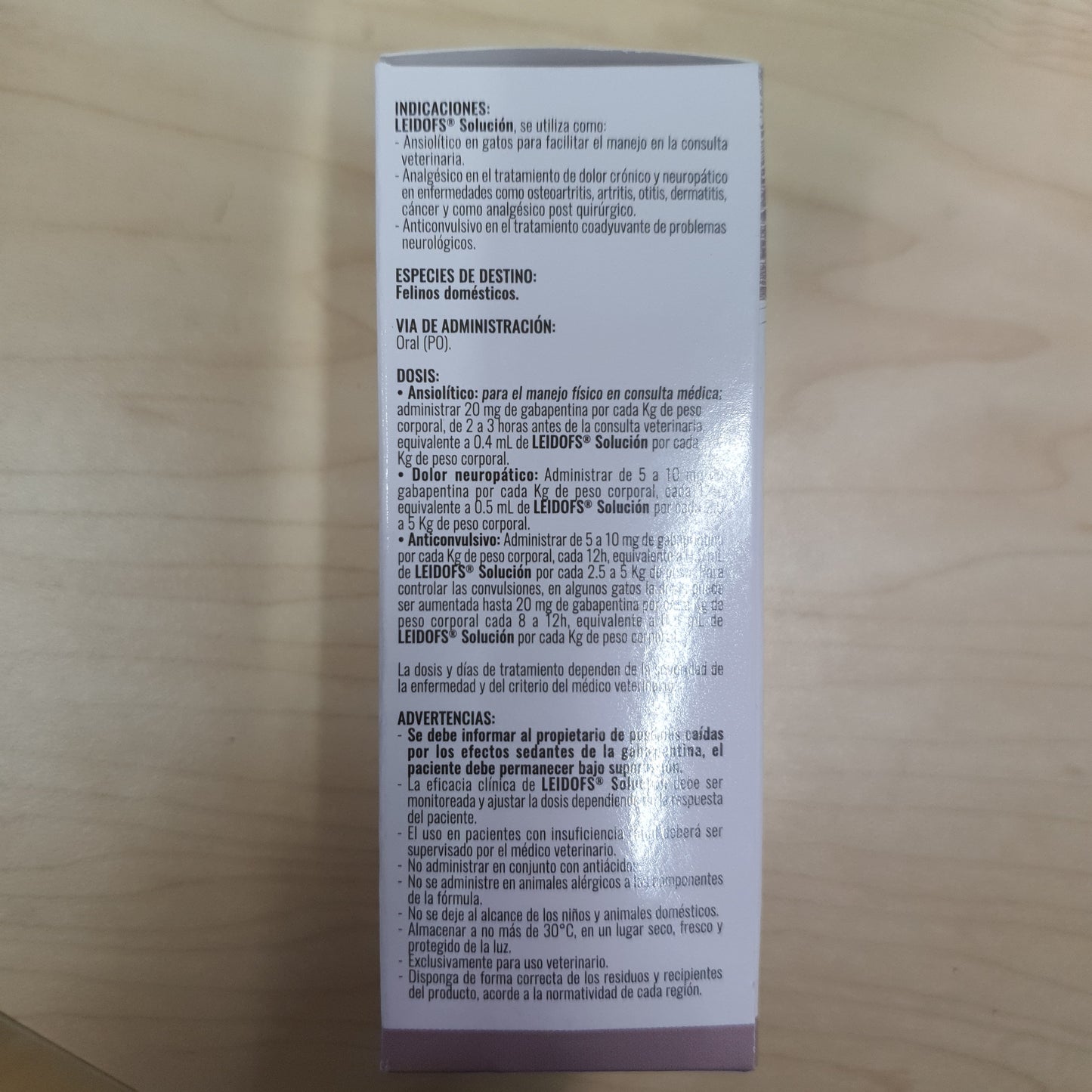 Leídos solución oral 50 mg/ml