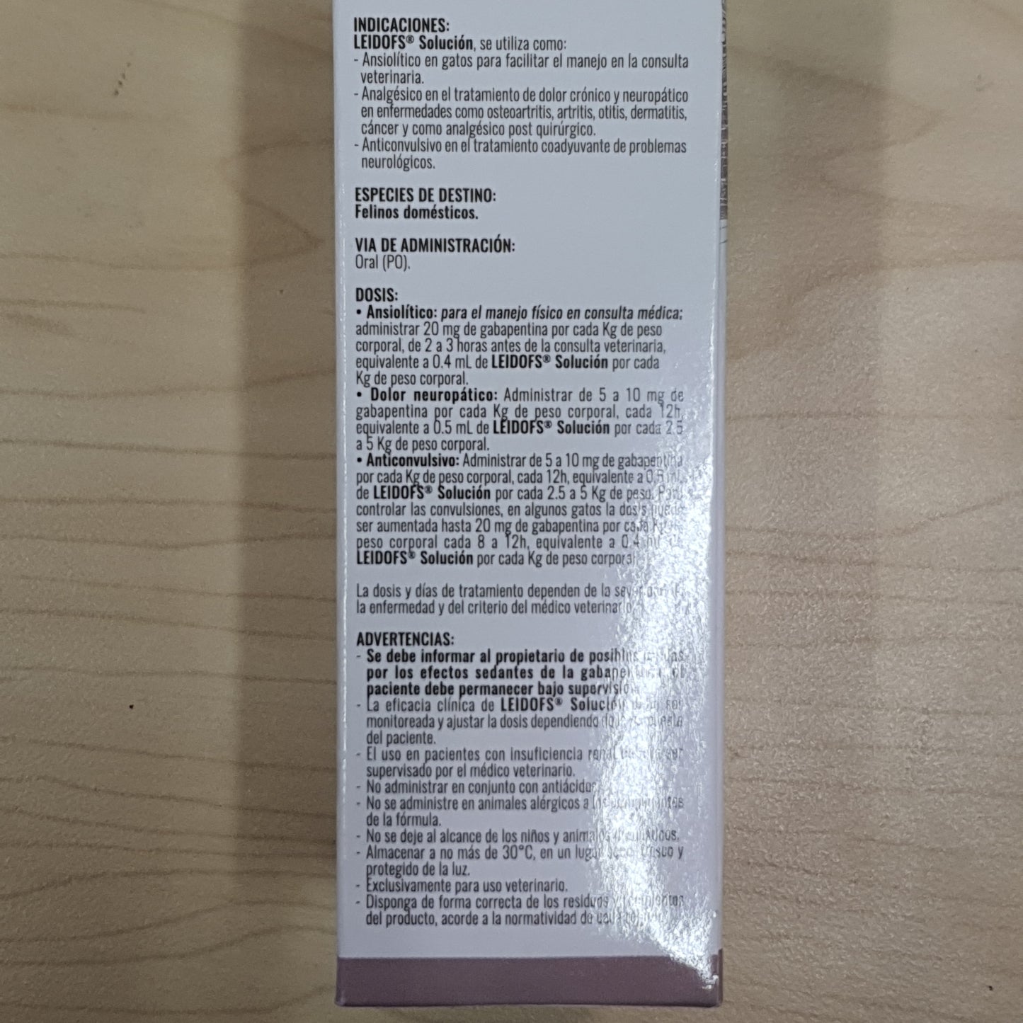 Leídos solución oral 50 mg/ml