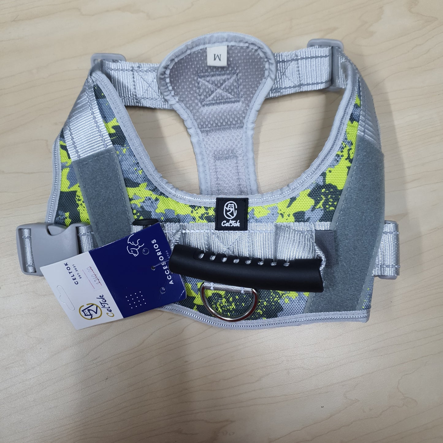 Pechera para perro verde militar de asistencia