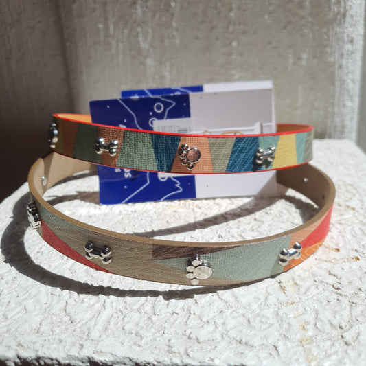 collar de cuero multicolor celtok