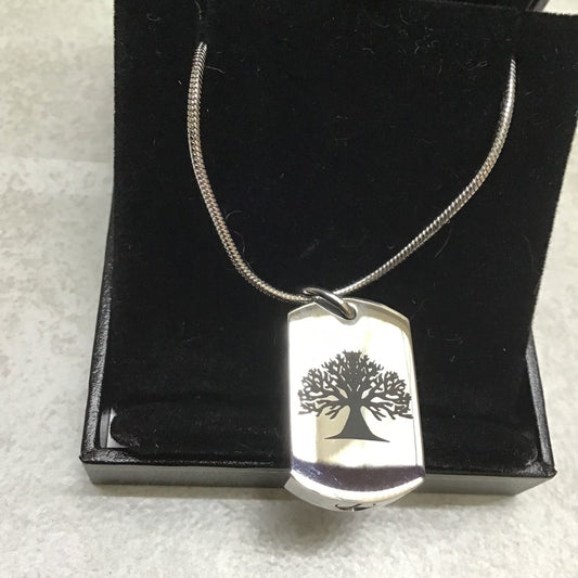 Dije relicario rectangular Árbol