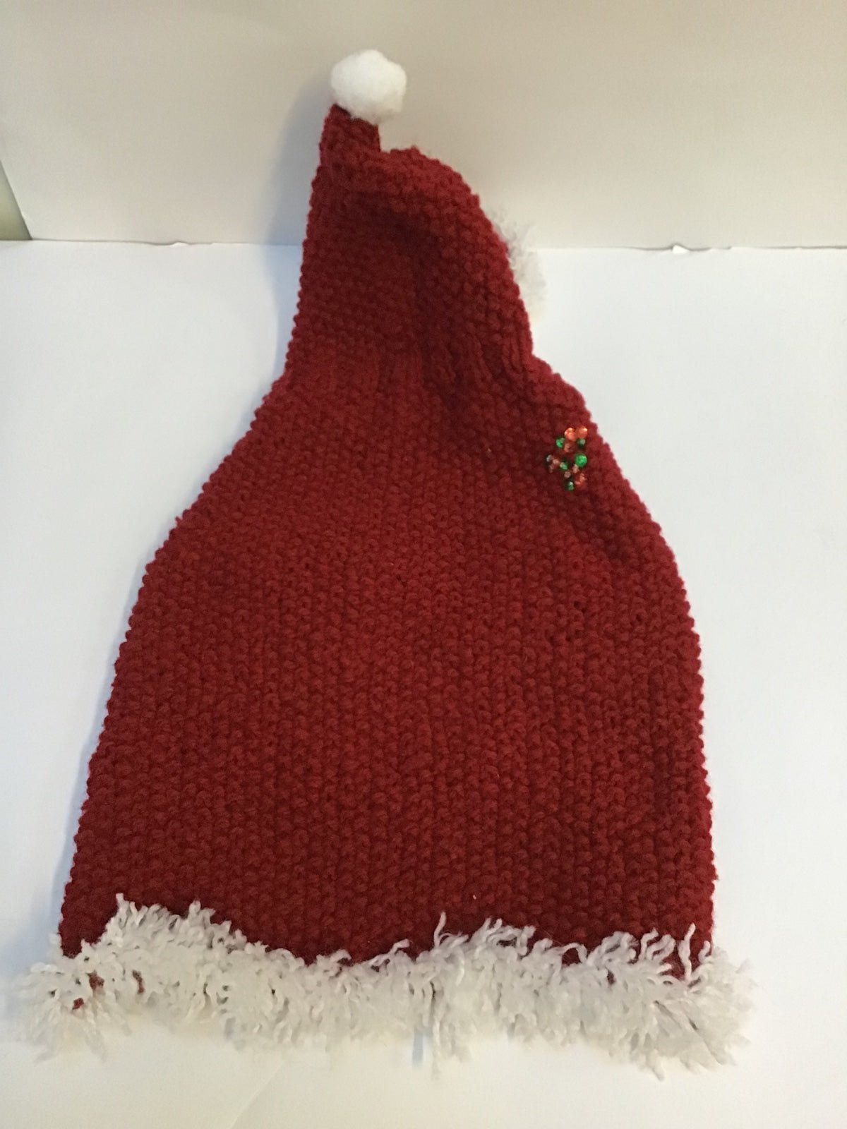 SUETER DE CROCHET NAVIDEÑO CON GORRITO.