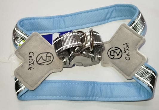ARNES CÓMODO PARA PERRO AZUL Y GRIS