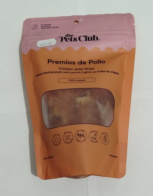 Premios de pollo deshidratado de PETS CLUB.