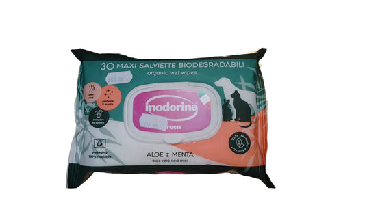 Toallitas limpiadoras orgánicas ALOE Y MENTA.