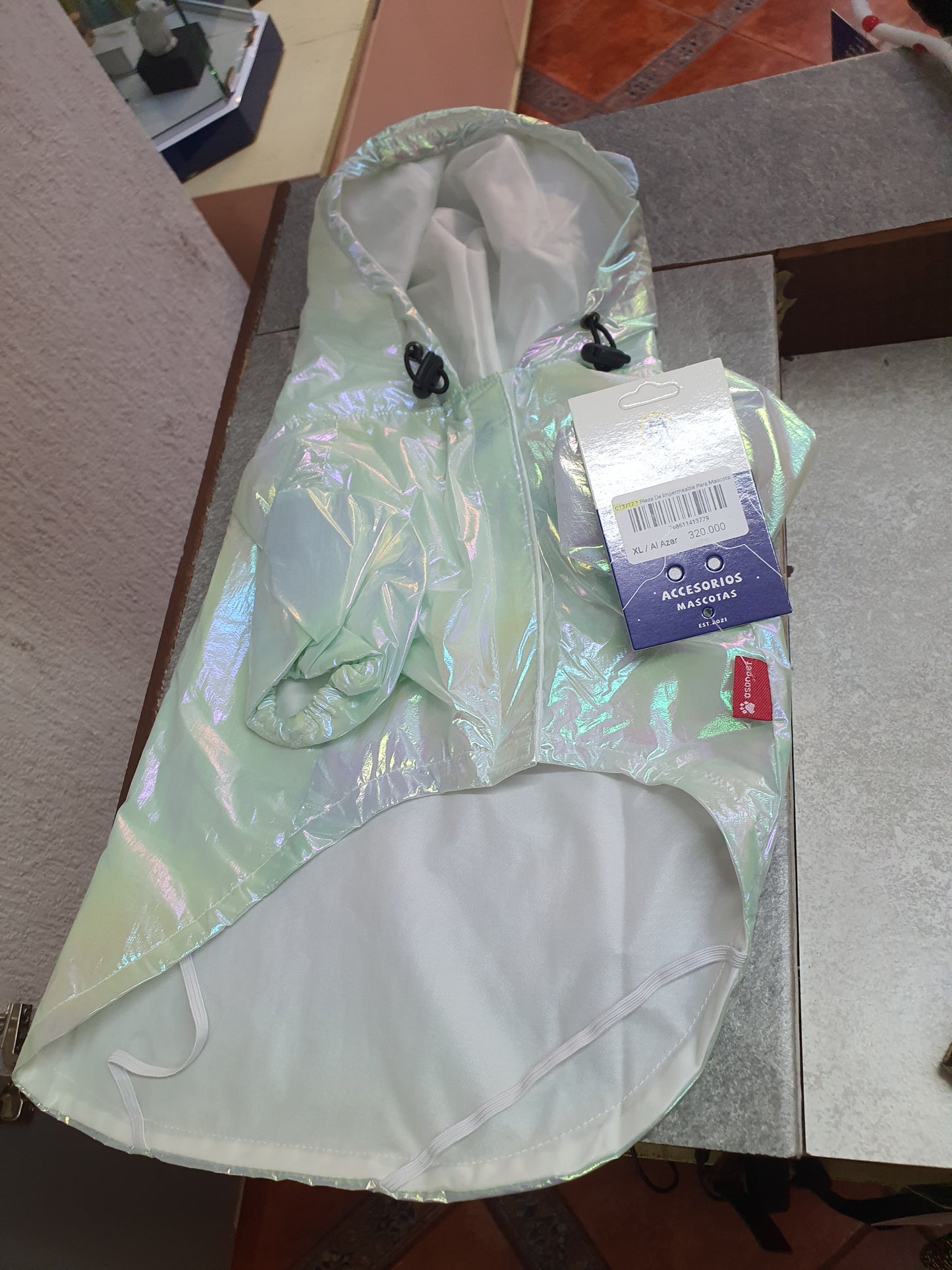 Impermeable tornasol perro mediano