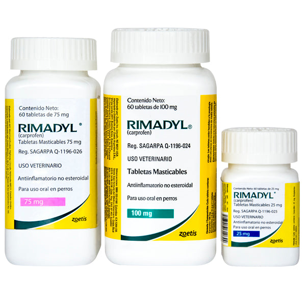 Rimadyl 100 mg 60 frasco con 60 tabs